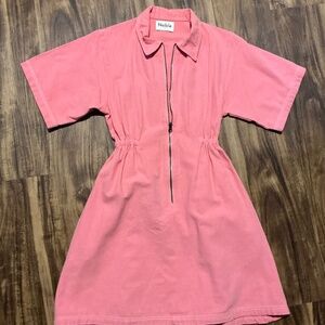 Pink canvas dress